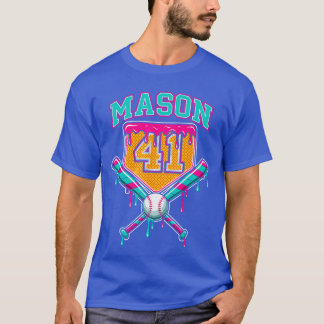 T-shirt Mason 41 Mème Glace Crème Goutte Baseball Annivers