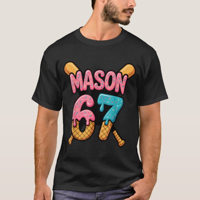 T-shirt Mason 67 Ice Cream Drip Baseball  (Devant)