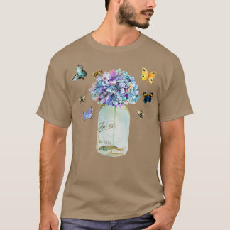 T-shirt Mason Jar Bee Fleur sauvage Cottagecore Papillon V