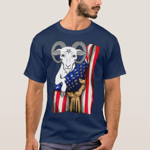 T-shirt Masonic Chèvre Freemason Drapeau Démonique Chèvre 