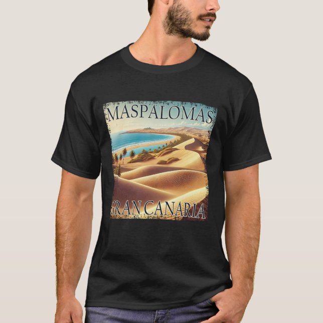 T-shirt Maspalomas Plage de Gran Canaria désert d'été (Devant)