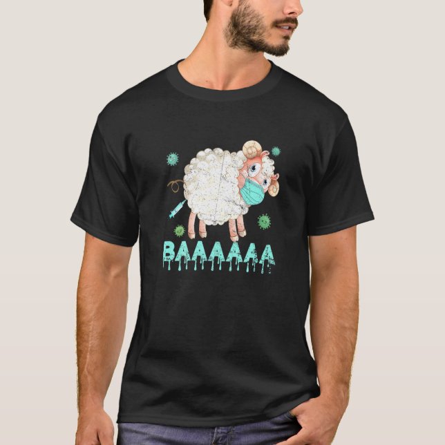 T-shirt Masque Anti-Vaccin Masket Moutons Ou Moutons Mouto (Devant)