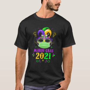 T-shirt Masque Avec Masque Visage Mardi Gras 2021 Tarifs D