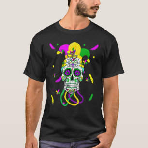 T-shirt Masque de Carnaval Crâne de Sucre Chapeau de Bouff