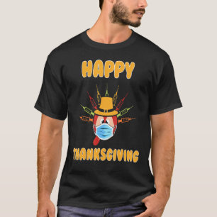T-shirt Masque de dinde vaccinée de Thanksgiving