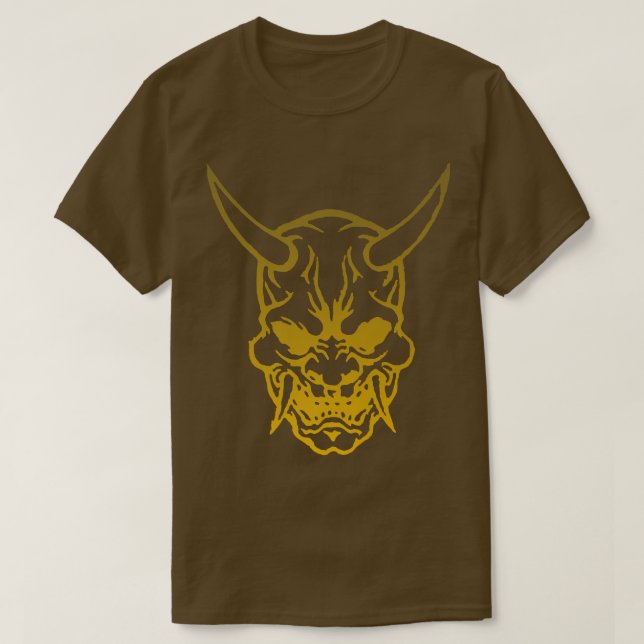 T-shirt Masque de guerrier samouraï, masque Hannya Oni Jap (Design devant)