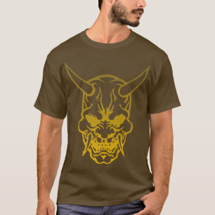 T-shirt Masque de guerrier samouraï, masque Hannya Oni Jap
