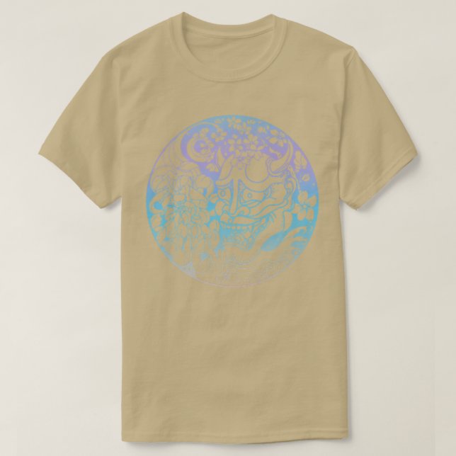 T-shirt Masque de guerrier Samurai, Masque Hannya Oni Japo (Design devant)