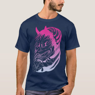 T-shirt Masque de guerrier Samurai, Masque Hannya Oni Japo