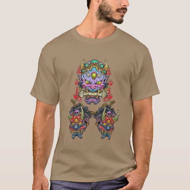 T-shirt Masque de Hannya et d'Oni (Devant)