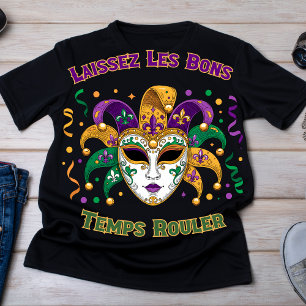 T-shirt Masque de Mardi Gras Laissez Les Bons Temps Rouler