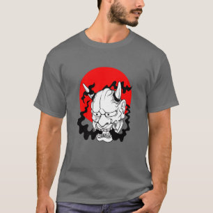 T-shirt Masque de ogre japonais Hannya yokai oni harajuku
