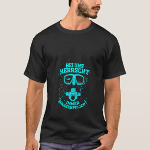 T-shirt Masque de plongée pour femmes Plongeur drôle de sc