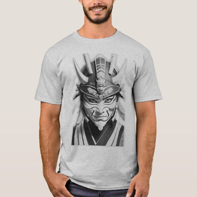 T-shirt Masque de Samouraï Tee Gris (Devant)