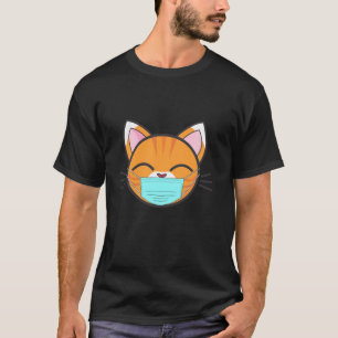 T-shirt Masque de visage de chat, animal de compagnie d'Am