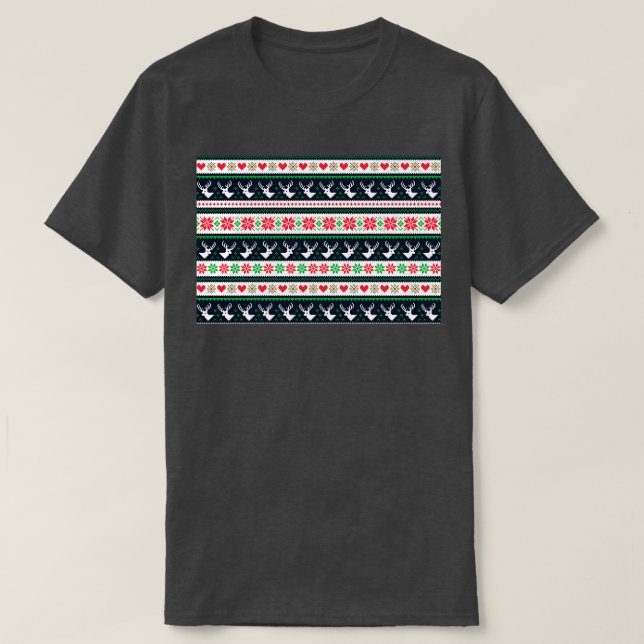 T-shirt Masque de visage de Noël drôle 3 (Design devant)
