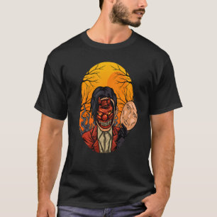 T-shirt Masque Diable Mâle Nyanah Démon Avec Masque Humain