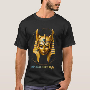 T-Shirt Masque Doré Minimal – Luxe Streetwear 