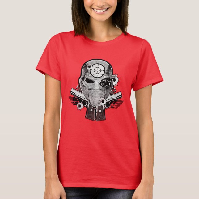 T-shirt Masque du peloton | Deadshot de suicide et art de (Devant)