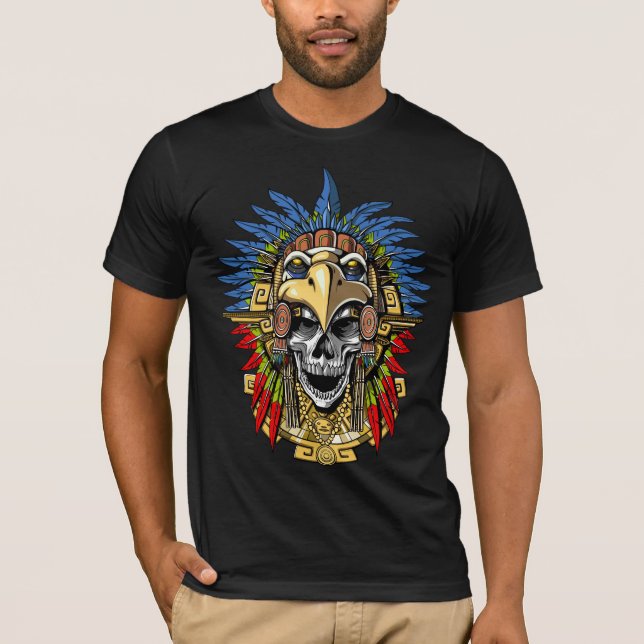 T-shirt Masque indien indigène de guerrier de crâne (Devant)
