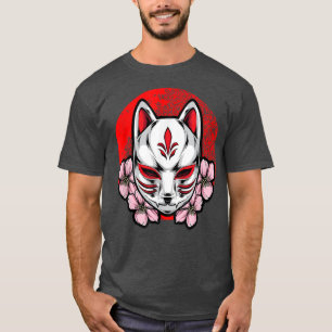 T-shirt Masque japonais esthétique Kitsune Inari Anime Oni