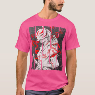 T-shirt Masque japonais esthétique Kitsune Inari Anime Oni