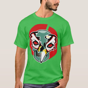 T-shirt Masque kitsune japonais avec crâne6