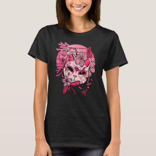 T-shirt Masque Kitsune japonais Fox femmes hommes Ado garç