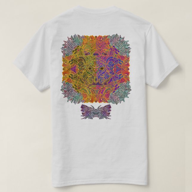 T-shirt Masque Sunburst Inverse Avec Motif Moth (Design dos)