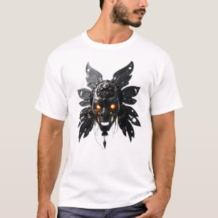 T-shirt Masque tribal avec ailes mécaniques