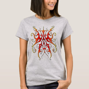 T-shirt Masque Tribal Design Abstrait Flamme Élégante