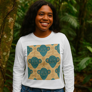 T-shirt Masque tribal motif ethnique africain de visage