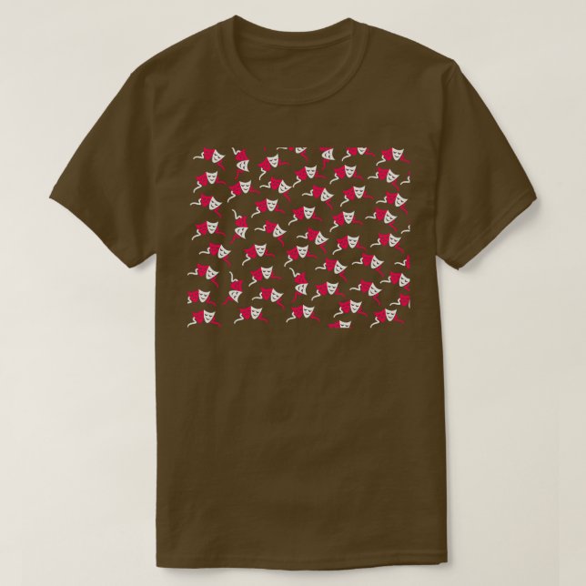 T-shirt Masque visage Broadway pour les amateurs de théâtr (Design devant)