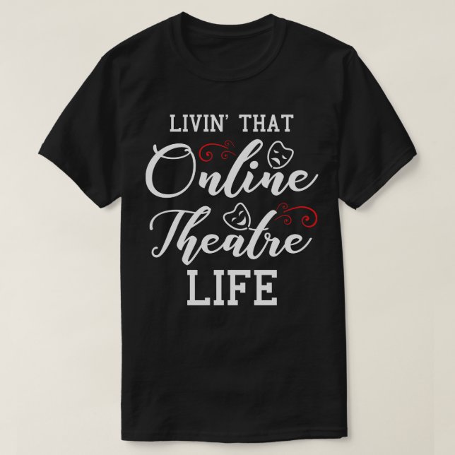 T-shirt Masque visage Broadway pour les amateurs de théâtr (Design devant)