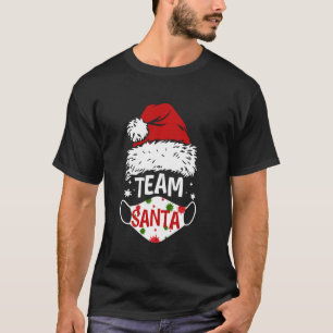 T-shirt Masque Visage de l'équipe Père Noël Famille Costum