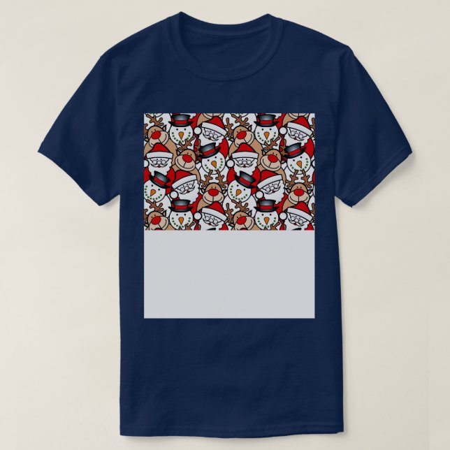 T-shirt Masque Visage De Noël Drôle Pour Les Enfants (Design devant)