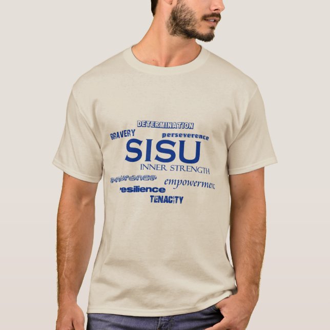 T-shirt Masque visage SISU bravoure tenacité (Devant)