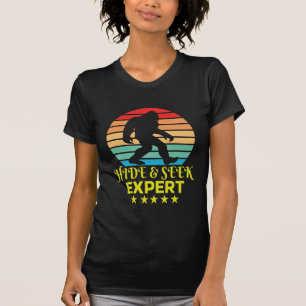 T-shirt Masquer Et Chercher Expert Bigfoot Drôle