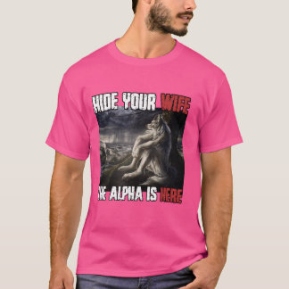 T-shirt Masquer Votre Femme L'Alpha Est Ici Drôle Werewolf