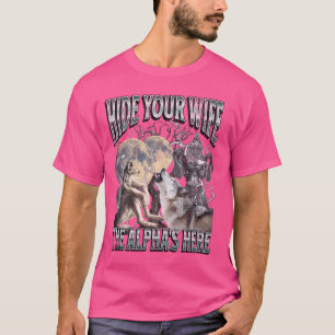 T-shirt Masquer Votre Femme L'Alpha Est Ici Drôle Werewolf