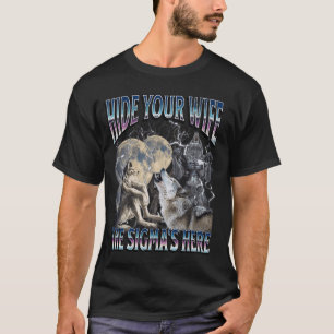 T-shirt Masquer Votre Femme Le Sigma Est Ici Drôle Werewol