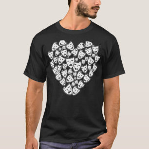 T-shirt Masques Actrice de théâtre Heart Broadway Musical