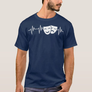T-shirt Masques d'action battement de coeur Funny Théâtre 