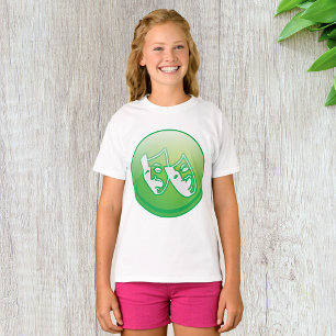 T-shirt Masques de comédie et de tragédie verte