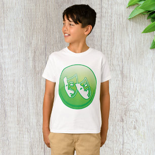T-shirt Masques de comédie et de tragédie verte