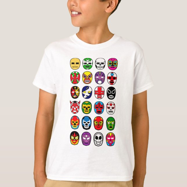 T-shirt Masques de lutte mexicains de Lucha Libre Luchador (Devant)