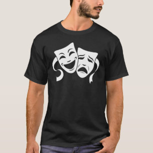 T-shirt Masques de théâtre Comédie & Tragédie Blancs Homm