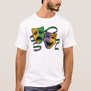 T-shirt Masques de théâtre festifs Mardi Gras joyeux et tr
