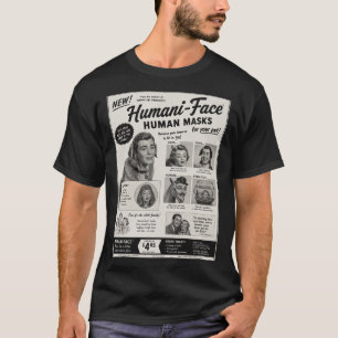 T-shirt Masques Humains pour Animaux de Compagnie Faux Pub