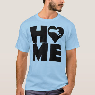 T-shirt Massachusetts Accueil Coeur Etat Tee - shirts T-sh